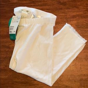 New with tags Size 7-8 youth white leggings